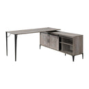 Zakwani Writing Desk, Gray Oak & Black Finish Acme