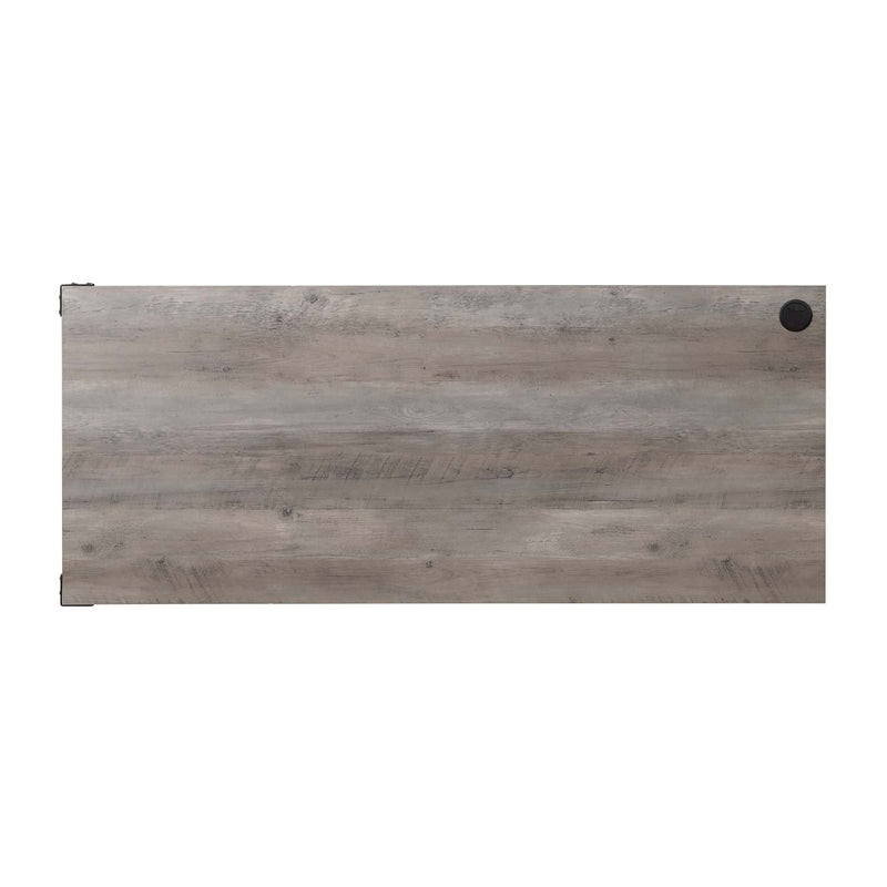 Zakwani Writing Desk, Gray Oak & Black Finish Acme