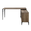 Zakwani Writing Desk, Rustic Oak & Black Finish Acme