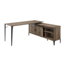 Zakwani Writing Desk, Rustic Oak & Black Finish Acme