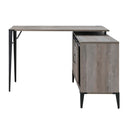 Zakwani Writing Desk, Gray Oak & Black Finish Acme