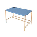 Midriaks Writing Desk w/USB, Navy Blue & Gold Finish Acme