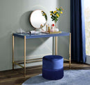 Midriaks Writing Desk w/USB, Navy Blue & Gold Finish Acme