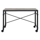 Oklarth Writing Desk, Rustic Oak & Black Finish Acme
