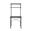 Ensata Writing Desk, Rustic Oak & Black Finish Acme