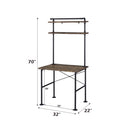 Ensata Writing Desk, Rustic Oak & Black Finish Acme