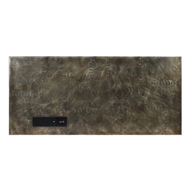 Brancaster Executive Writing Desk w/USB, Bronze Aluminum Acme