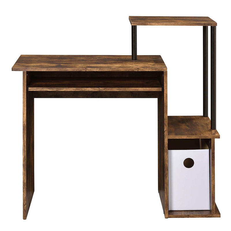 Lyphre Computer Desk, Weathered Oak & Black Finish Acme