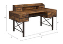 Safea Computer Desk, Weathered Oak & Black Finish Acme