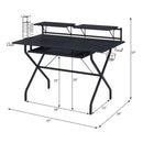 Hartman Gaming Desk, Black Finish Acme