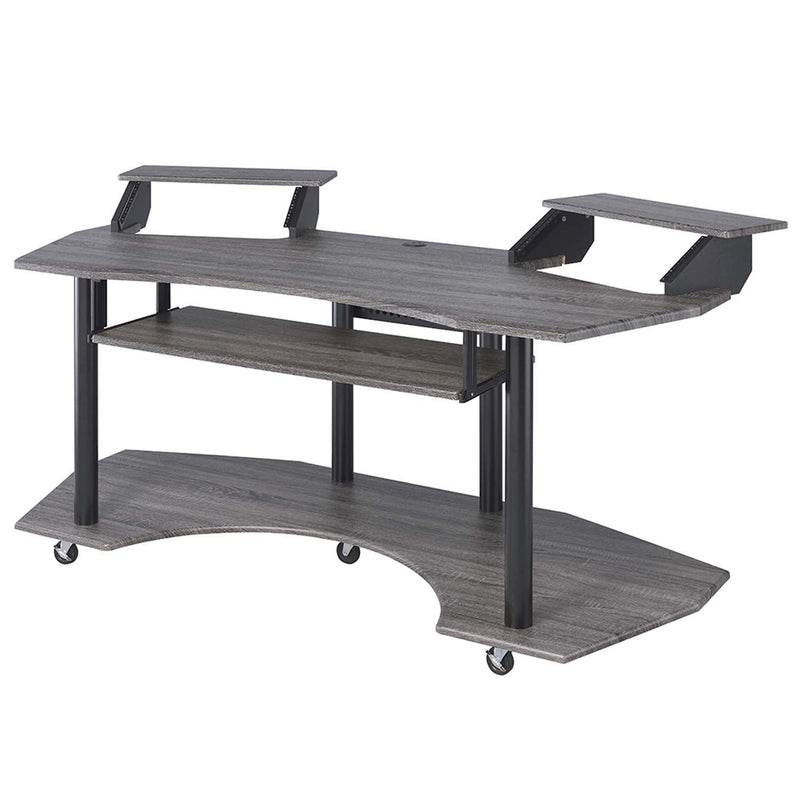 Eleazar 71" Music Studio Desk, Black Oak Finish Acme