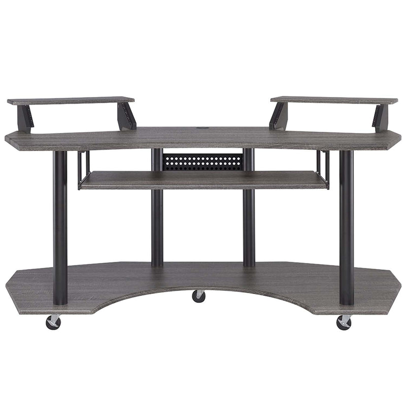 Eleazar 71" Music Studio Desk, Black Oak Finish Acme