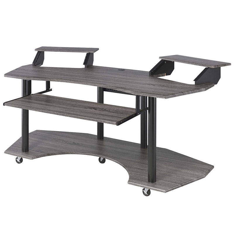 Eleazar 71" Music Studio Desk, Black Oak Finish Acme