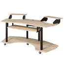 Eleazar 71" Music Studio Desk, Natural Oak Finish Acme