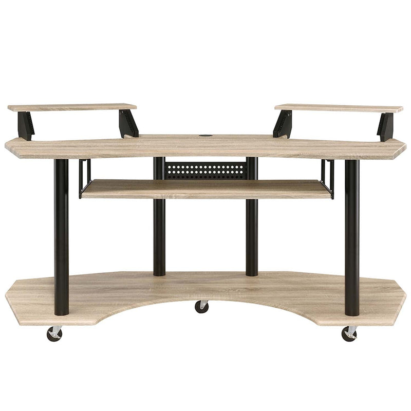 Eleazar 71" Music Studio Desk, Natural Oak Finish Acme