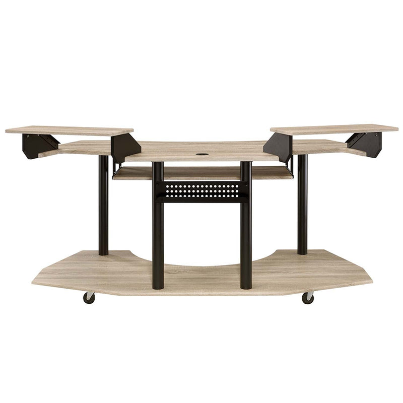 Eleazar 71" Music Studio Desk, Natural Oak Finish Acme