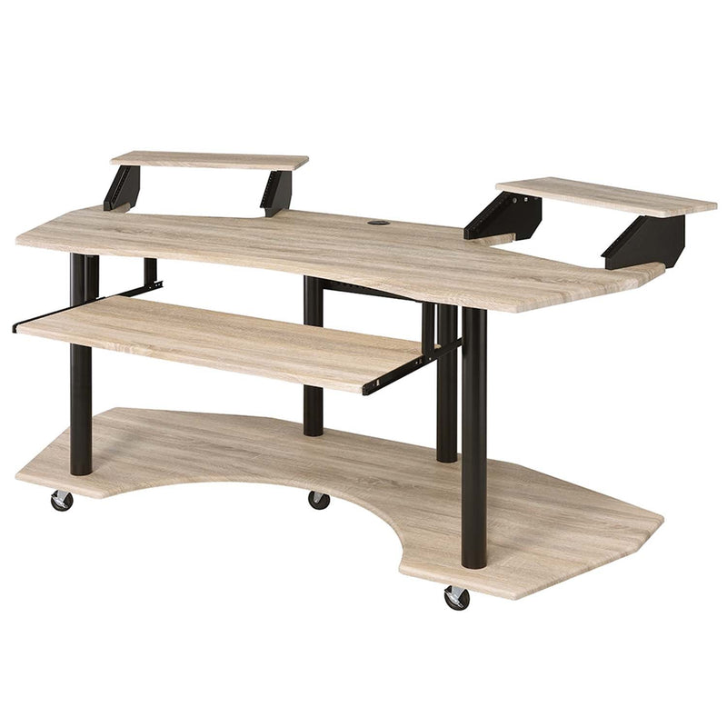 Eleazar 71" Music Studio Desk, Natural Oak Finish Acme