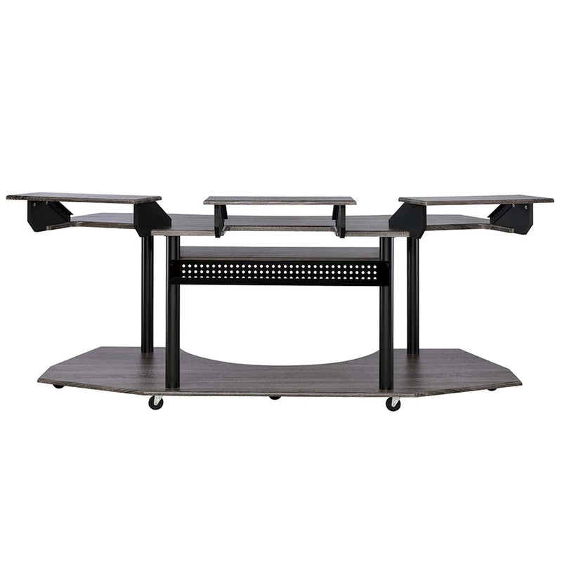 Eleazar 83" Music Studio Desk, Black Oak Finish Acme