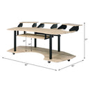 Eleazar 83" Music Studio Desk, Natural Oak Finish Acme