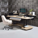 Eleazar 83" Music Studio Desk, Natural Oak Finish Acme