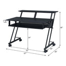 Suitor Music Recording Studio Desk, Black Finish Acme