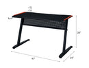 Dragi Gaming Desk w/USB, Black & Red Finish Acme