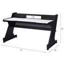 Bigga Gaming Desk, Black & White Finish Acme