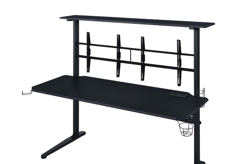 Canzi Gaming Desk w/USB, Black Finish Acme