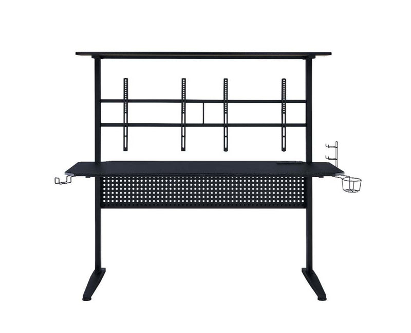Canzi Gaming Desk w/USB, Black Finish Acme