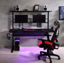 Canzi Gaming Desk w/USB, Black Finish Acme