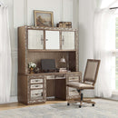 Orianne Executive Computer Desk w/Hutch, Antique Gold Finish Acme