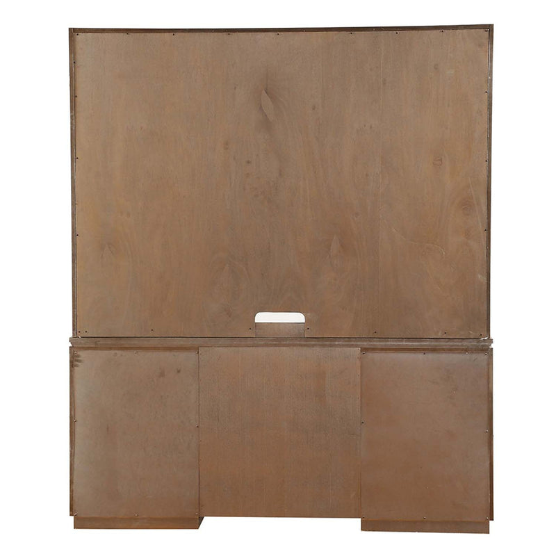 Orianne Executive Computer Desk w/Hutch, Antique Gold Finish Acme