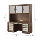 Orianne Executive Computer Desk w/Hutch, Antique Gold Finish Acme