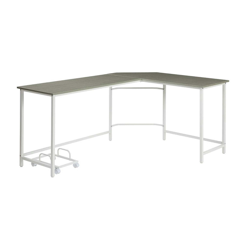 Bambina Computer Desk, Gray & White Finish Acme