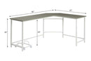 Bambina Computer Desk, Gray & White Finish Acme