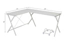 Dazenus Computer Desk, White Finish Acme