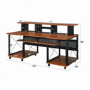 Megara Music Desk, Cherry & Black Finish Acme