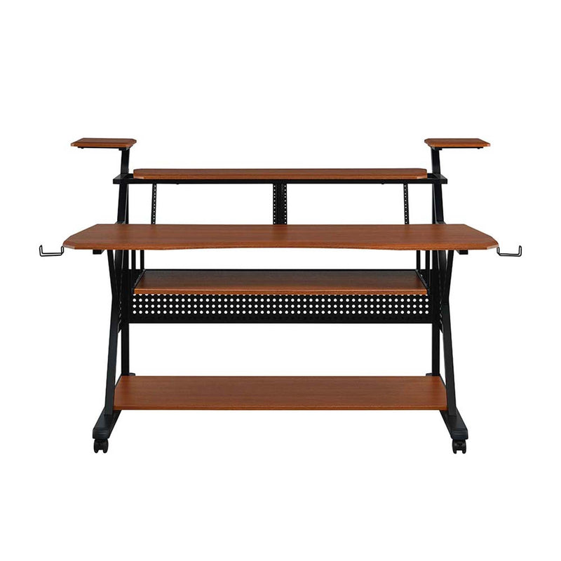 Willow Music Desk, Cherry & Black Finish Acme