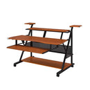 Willow Music Desk, Cherry & Black Finish Acme