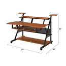 Willow Music Desk, Cherry & Black Finish Acme