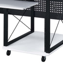 Megara Music Desk, White & Black Finish Acme