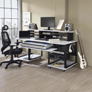 Megara Music Desk, White & Black Finish Acme