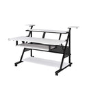 Willow Music Desk, White & Black Finish Acme