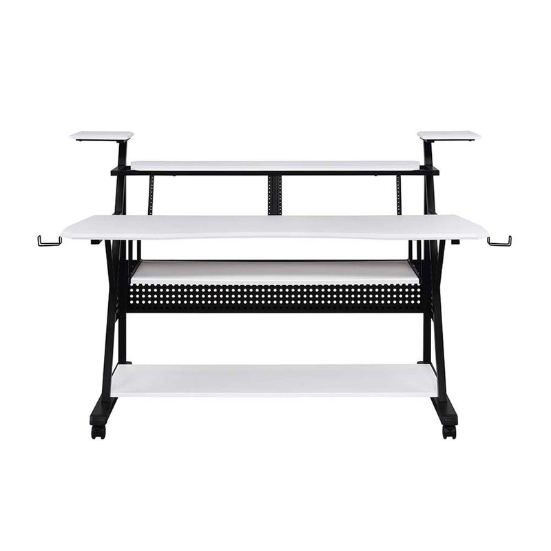Willow Music Desk, White & Black Finish Acme