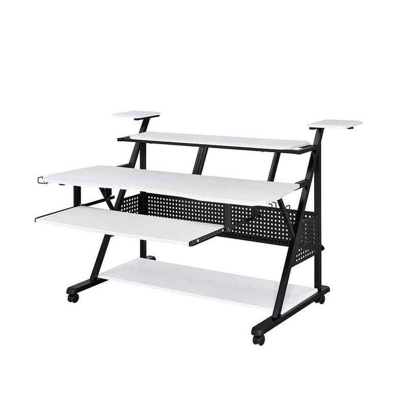 Willow Music Desk, White & Black Finish Acme