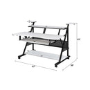 Willow Music Desk, White & Black Finish Acme