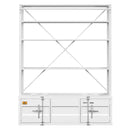 Cargo Bookcase w/Ladder, White Finish Acme