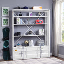 Cargo Bookcase w/Ladder, White Finish Acme