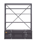 Cargo Bookcase w/Ladder, Gunmetal Acme