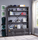 Cargo Bookcase w/Ladder, Gunmetal Acme